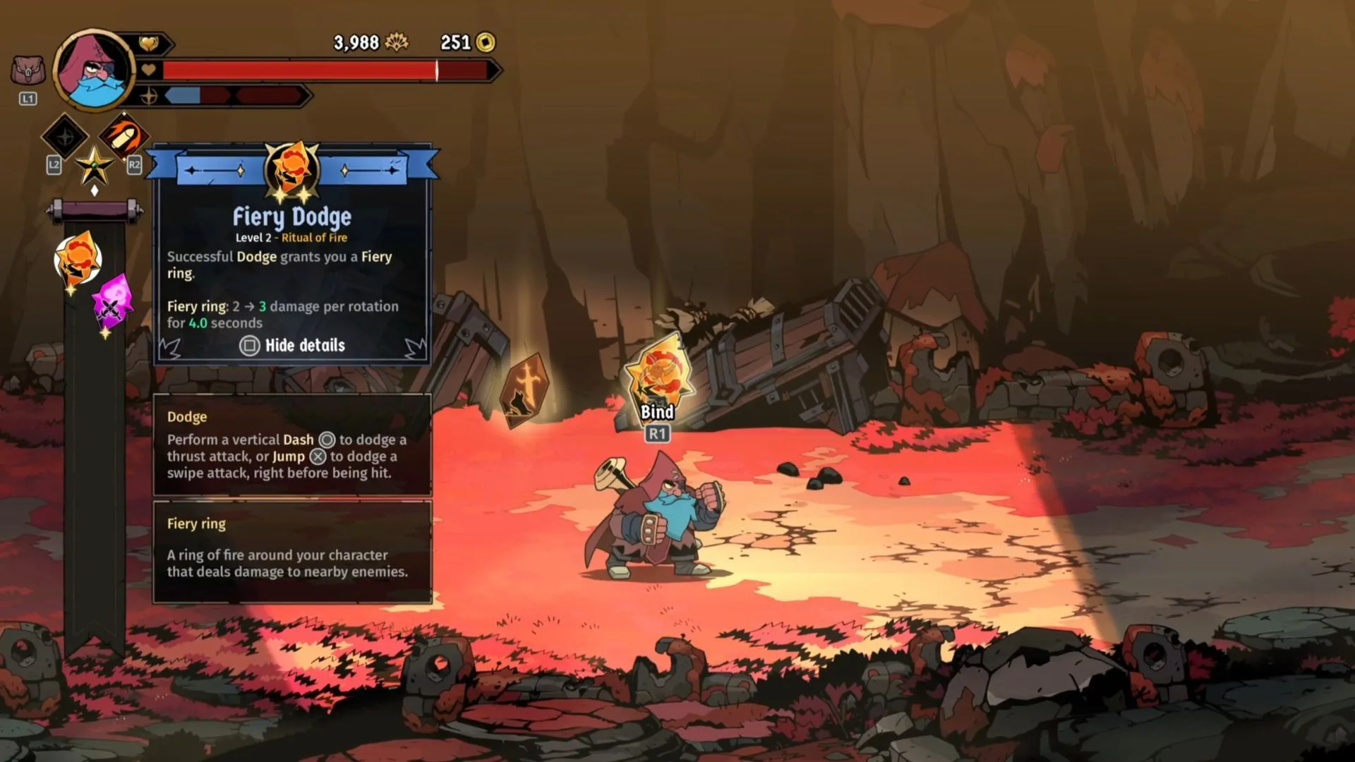 Rituals gây sát thương thụ động như Burning Strike, Blazing Dash giúp Karl duy trì DPS ổn định