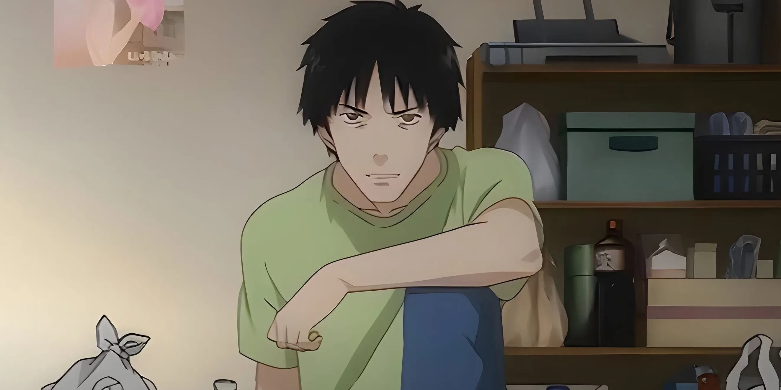 Satou trong Welcome to the N.H.K. lún sâu vào cô lập và mê muội