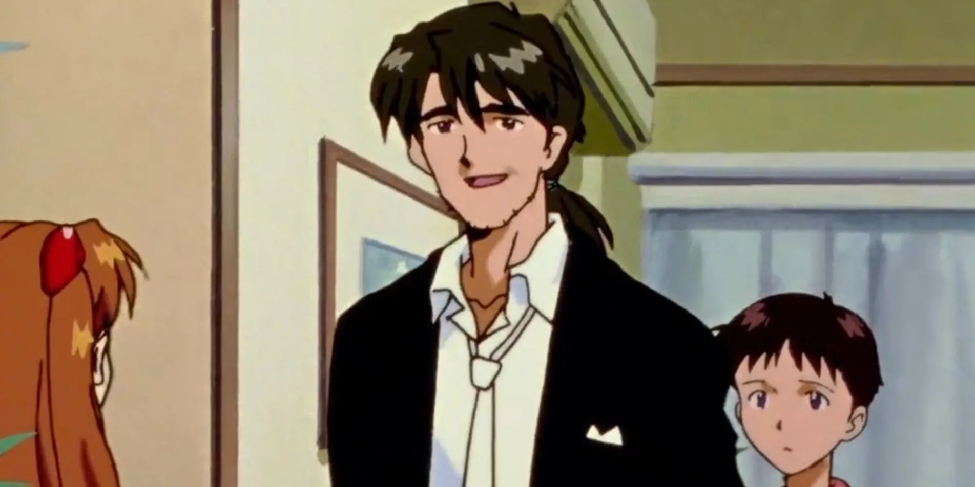 Shinji và Kaji trong khoảnh khắc trò chuyện thẳng thắn, tượng trưng cho sự chân thành